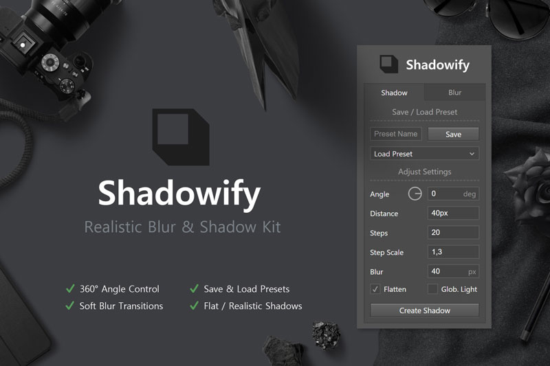 PS插件：Shadowify 高级感投影插件 Photoshop 第1张