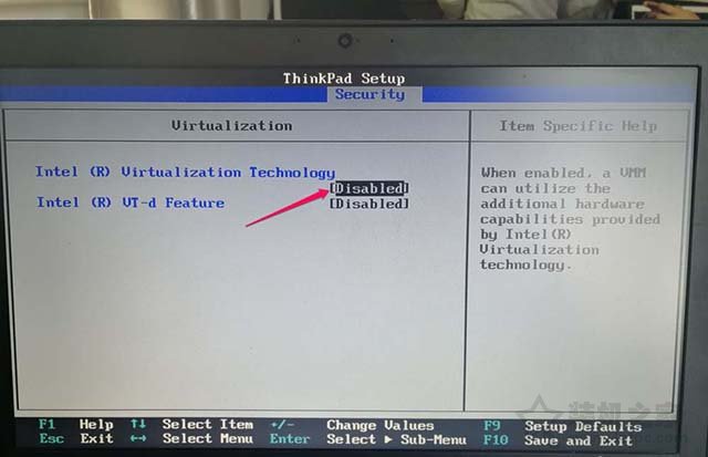 ThinkPad笔记本电脑如何开启CPU虚拟化技术的图文教程 电脑基础 第4张
